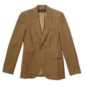 Women's Ralph Lauren Purple Label 100% Cashmere Blazer - Tan - Size 2